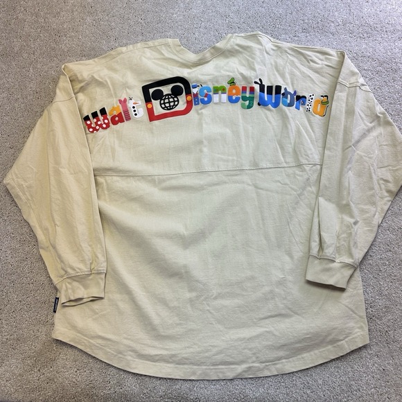 Disney Parks Walt Disney World Character Letters Spirit Jersey XXL Beige 2024